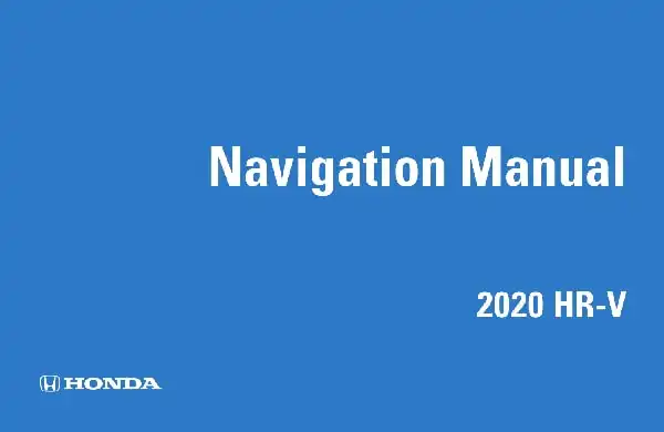 Honda HR-V 2020 MY. Navigation Manual