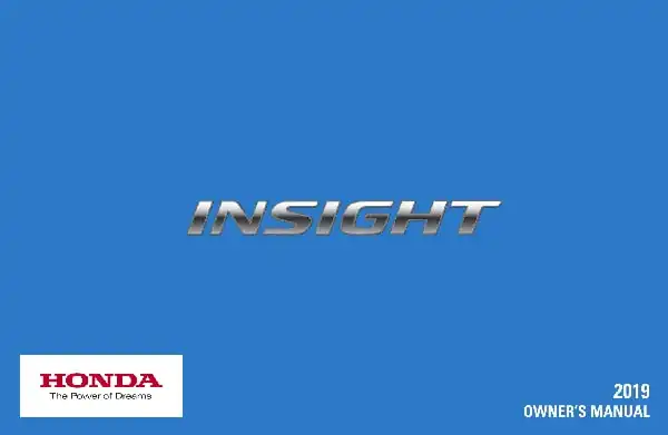 Honda Insight 2019 MY. Owner&#39;s Manual