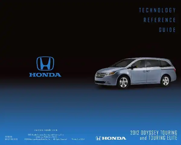 Honda Odyssey 2012 MY. Technology Reference Guide