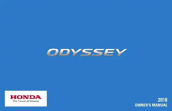 Honda Odyssey 2018 MY. Owner&#39;s Manual