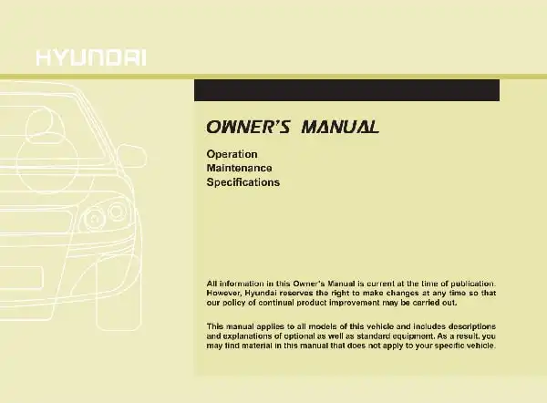Hyundai Accent 2016 MY. Owner&#39;s Manual