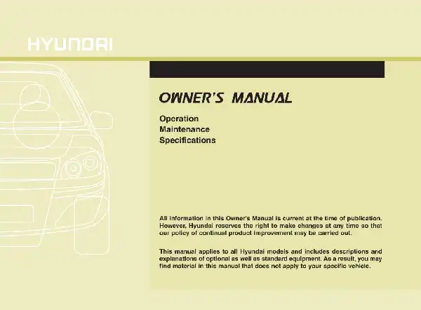 Hyundai Elantra 2013 MY. Owner&#39;s Manual