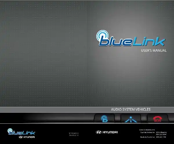 Hyundai Elantra 2015 MY. Blue Link Audio Manual