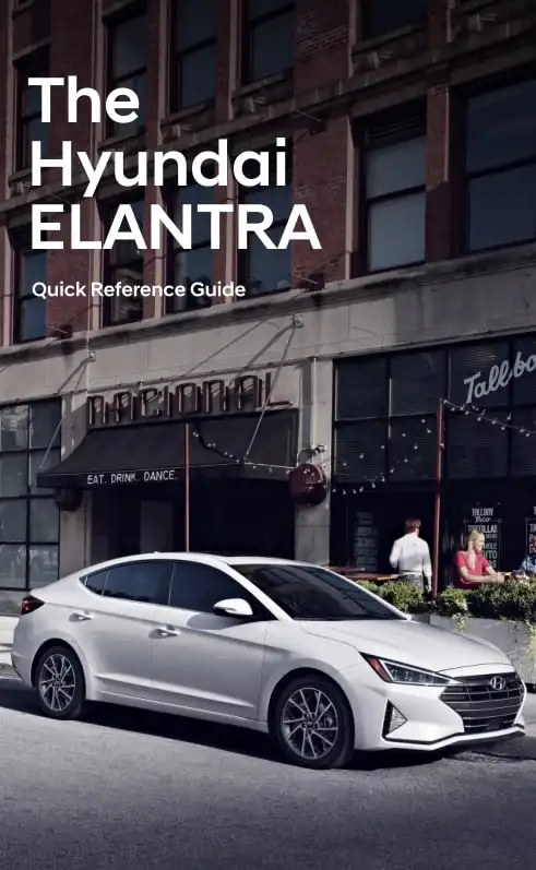 Hyundai Elantra 2019 MY. Quick Reference Guide