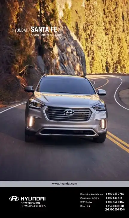 Hyundai Santa Fe 2017 MY. Quick Reference Guide