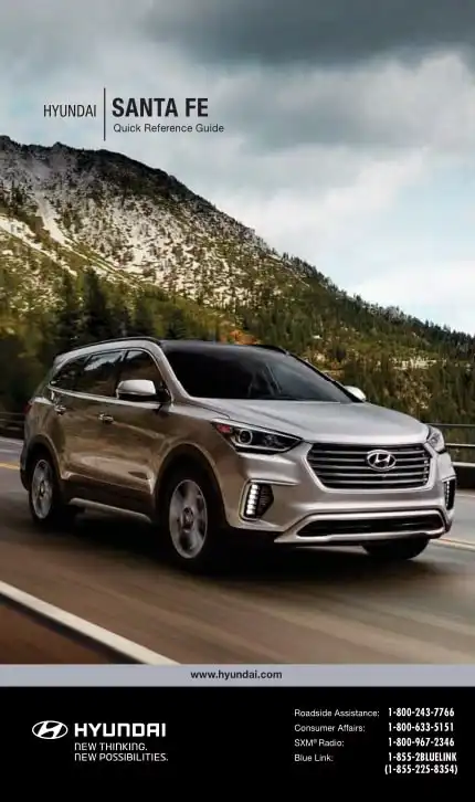 Hyundai Santa Fe 2018 MY. Quick Reference Guide