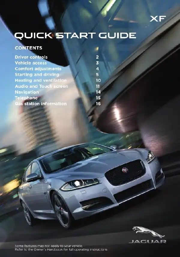 Jaguar XF. Owner&#39;s Manual