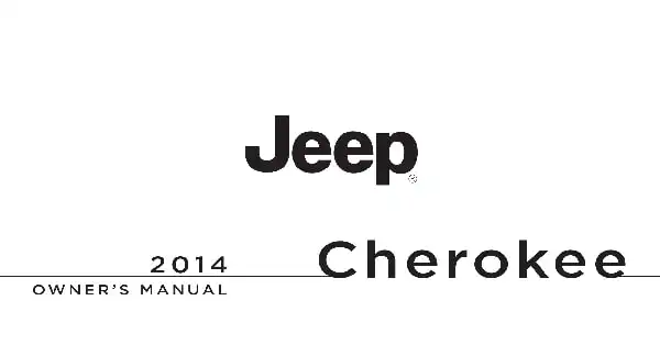 Jeep Cherokee 2014 MY. Owner&#39;s Manual
