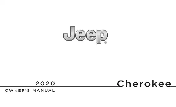 Jeep Cherokee 2020 MY. Owner&#39;s Manual
