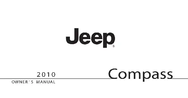 Jeep Compass 2010 MY. Owner&#39;s Manual