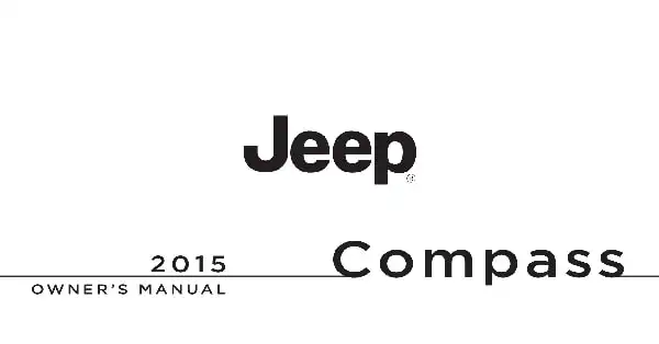 Jeep Compass 2015 MY. Owner&#39;s Manual