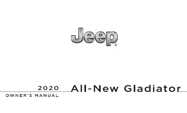 Jeep Gladiator 2020 MY. Owner&#39;s Manual
