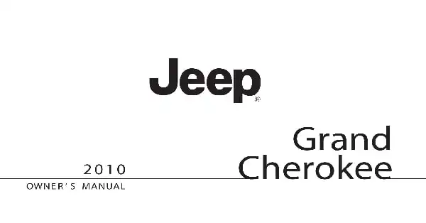 Jeep Grand Cherokee 2010 MY. Owner&#39;s Manual
