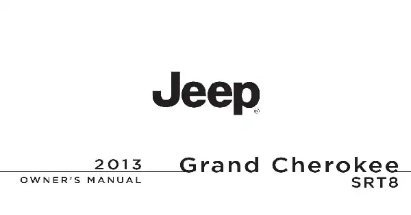 Jeep Grand Cherokee 2013 MY. Owner&#39;s Manual