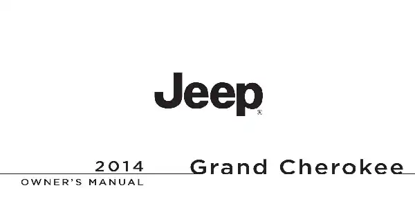 Jeep Grand Cherokee 2014 MY. Owner&#39;s Manual