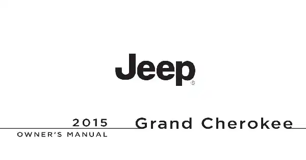 Jeep Grand Cherokee 2015 MY. Owner&#39;s Manual