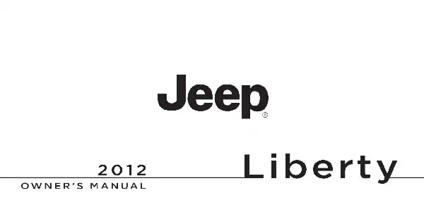 Jeep Liberty 2012 MY. Owner&#39;s Manual