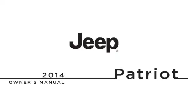 Jeep Patriot 2014 MY. Owner&#39;s Manual