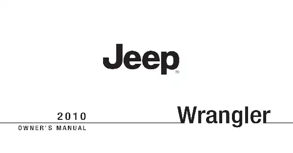 Jeep Wrangler 2010 MY. Owner&#39;s Manual