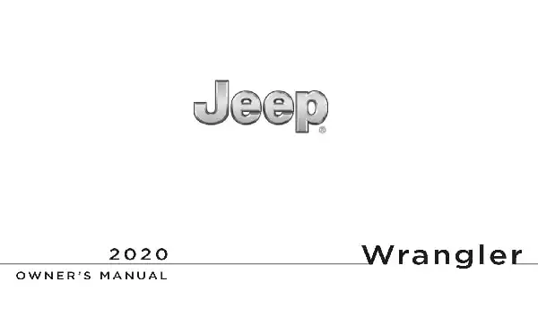 Jeep Wrangler 2020 MY. Owner&#39;s Manual
