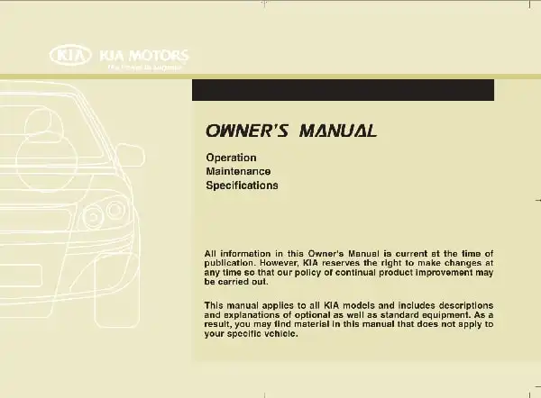 KIA Ceed 2010 MY. Owner&#39;s Manual
