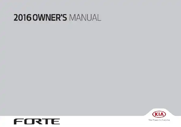 KIA Forte 2016 MY. Owner&#39;s Manual