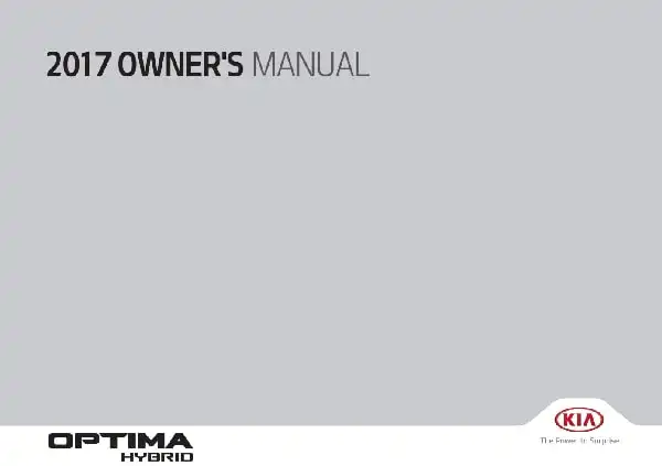 KIA Optima Hybrid 2017 MY. Owner&#39;s Manual