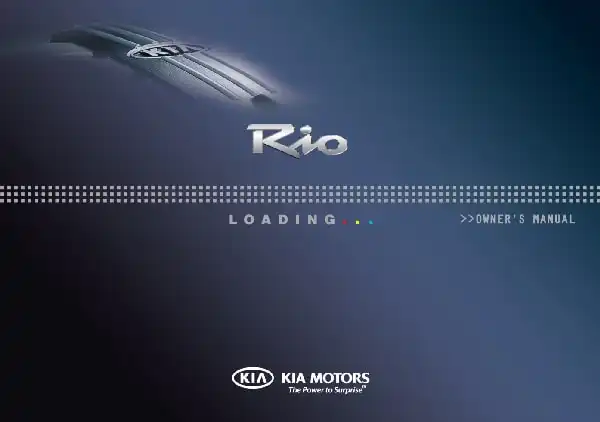KIA Rio 2010 MY. Owner&#39;s Manual