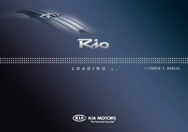 KIA Rio 2014 MY. Owner&#39;s Manual