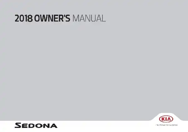 KIA Sedona 2018 MY. Owner&#39;s Manual