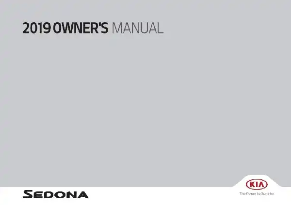 KIA Sedona 2019 MY. Owner&#39;s Manual