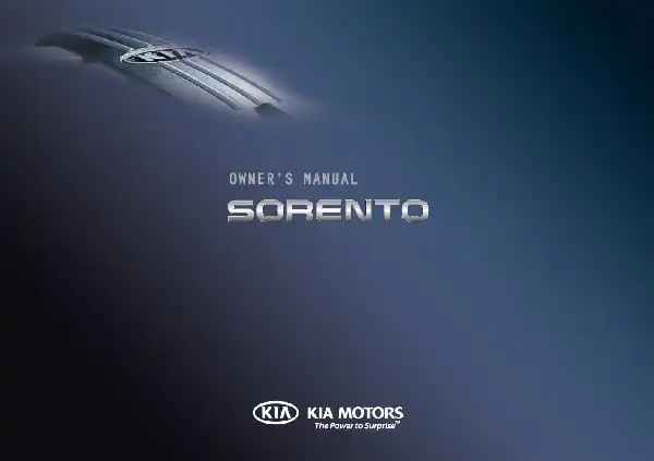 KIA Sorento 2011 MY. Owner&#39;s Manual