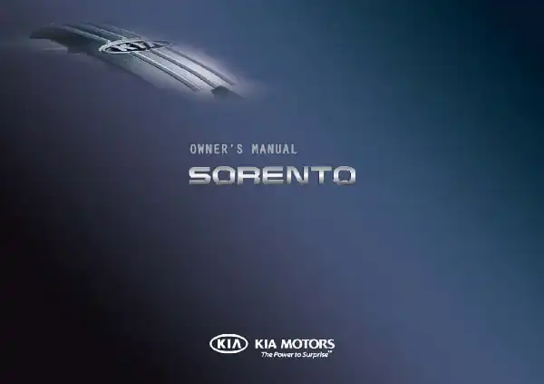 KIA Sorento 2013 MY. Owner&#39;s Manual