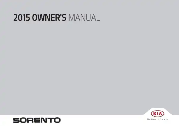 KIA Sorento 2015 MY. Owner&#39;s Manual