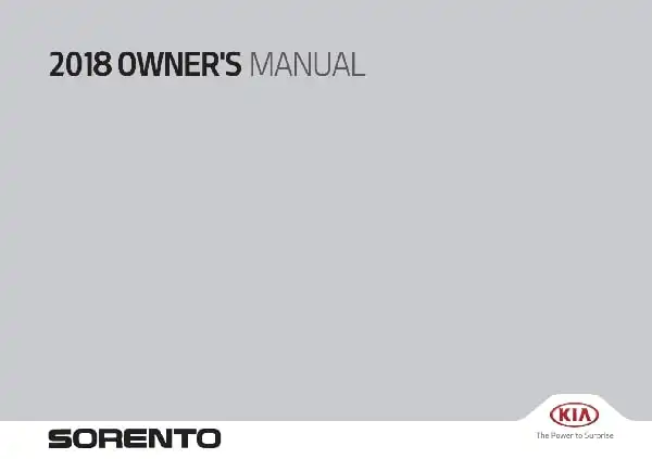 KIA Sorento 2018 MY. Owner&#39;s Manual