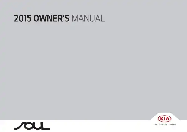 KIA Soul 2015 MY. Owner&#39;s Manual