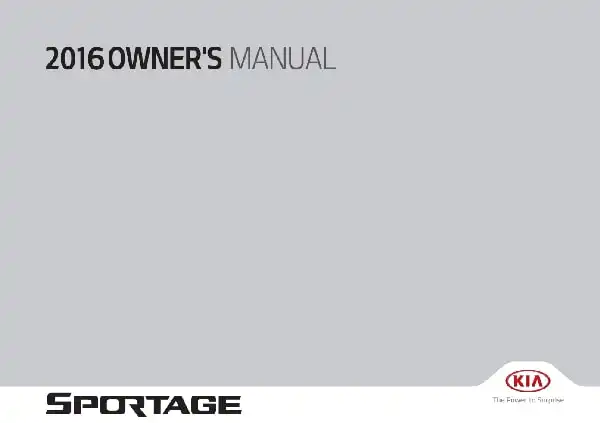 KIA Sportage 2016 MY. Owner&#39;s Manual