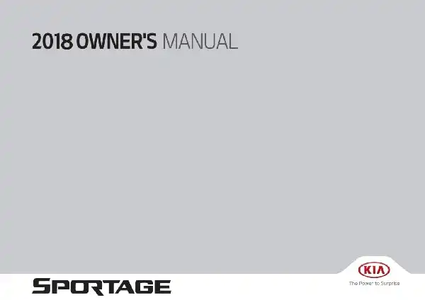 KIA Sportage 2018 MY. Owner&#39;s Manual
