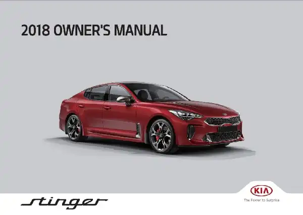 KIA Stinger 2018 MY. Owner&#39;s Manual