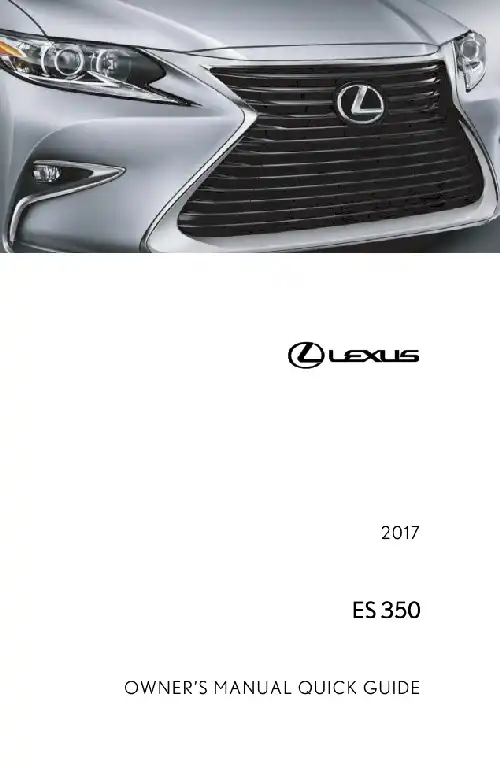 Lexus ES350 2017 MY. Quick Guide