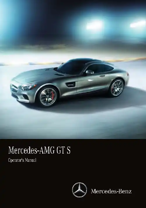 Mercedes-бенз AMG GTS-Class 2016 MY. Owner&#39;s Manual