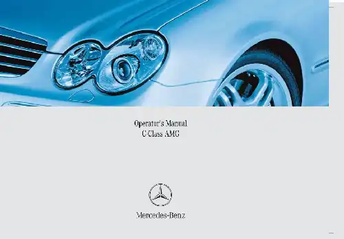 Mercedes-бенз C-Class AMG 2006 MY. Owner&#39;s Manual