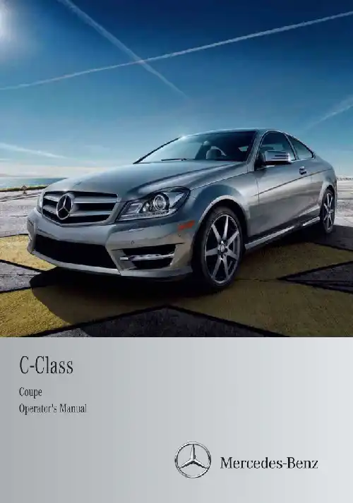 Mercedes-бенз C-Class Coupe 2011 MY. Owner&#39;s Manual