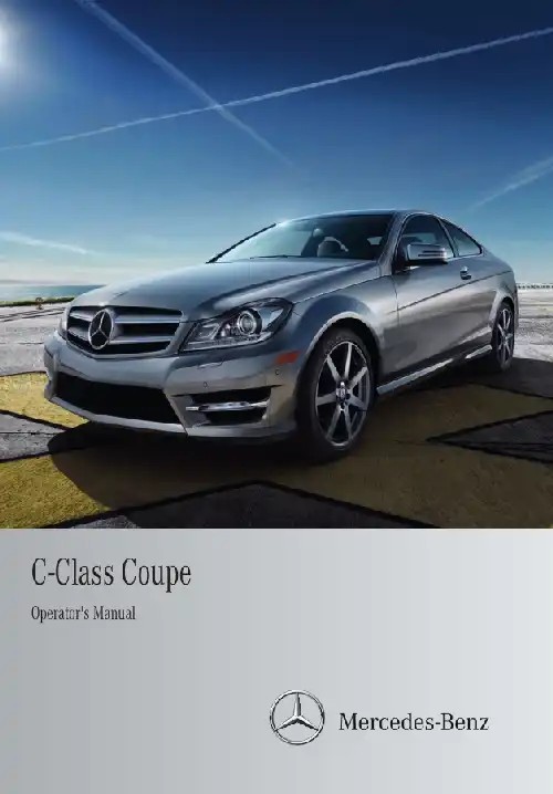 Mercedes-бенз C-Class Coupe 2012 MY. Owner&#39;s Manual