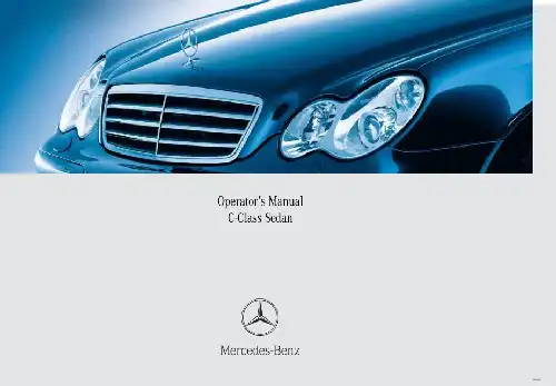 Mercedes-бенз C-Class Sedan 2006 MY. Owner&#39;s Manual