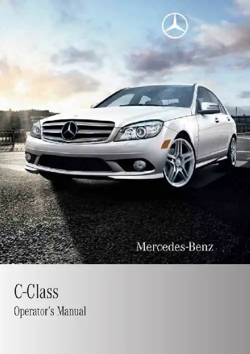 Mercedes-Benz C-Class Sedan 2010 MY. Owner&#39;s Manual