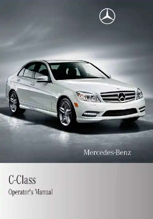 Mercedes-Benz C-Class Sedan 2011 MY. Owner&#39;s Manual