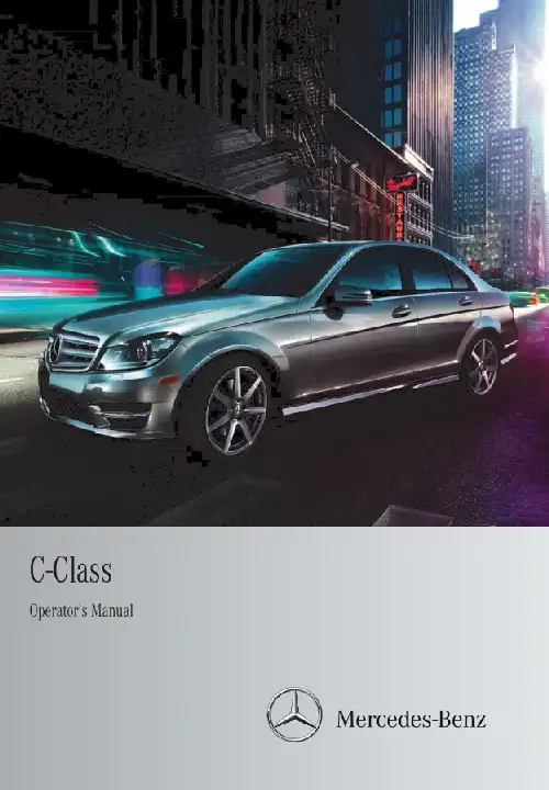 Mercedes-Benz C-Class Sedan 2012 MY. Owner&#39;s Manual