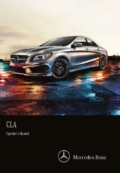 Mercedes-Benz CLA-Class Coupe 2015 MY. Owner&#39;s Manual