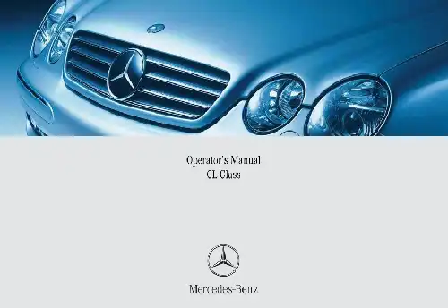 Mercedes-бенз CL-Class 2005 MY. Owner&#39;s Manual